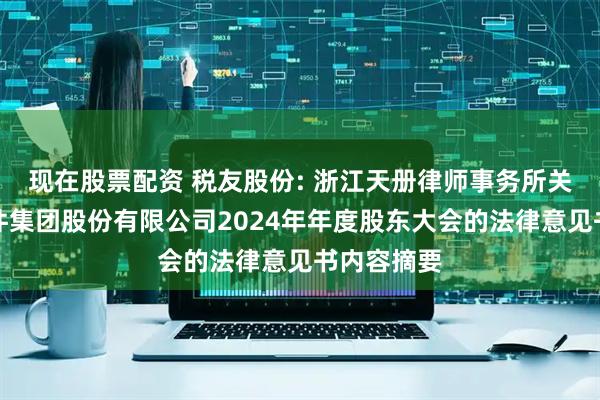 现在股票配资 税友股份: 浙江天册律师事务所关于税友软件集团股份有限公司2024年年度股东大会的法律意见书内容摘要