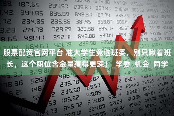 股票配资官网平台 准大学生竞选班委，别只瞅着班长，这个职位含金量藏得更深！_学委_机会_同学